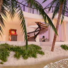 Futuro de playa. 3D, 3D Design, 3D Modeling, ArchVIZ, and Digital Architecture project by Gonzalo Quispe Salas - 12.10.2024
