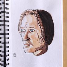 Mi proyecto del curso: Cuaderno de retratos en acuarela. Portrait Drawing, Painting, Watercolor Painting, and Sketchbook project by darioporras - 12.10.2024