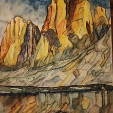 My project for course: Painting Realistic Watercolor Landscapes. Naturalistic Illustration, Painting, Sketching, Watercolor Painting, and Fine Arts project by b_walendy - 12.10.2024