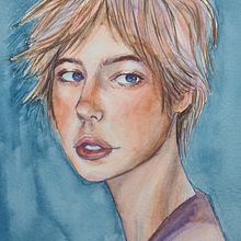 Mi proyecto del curso: Retrato artístico en acuarela. Fine Arts, Portrait Drawing, Painting, and Watercolor Painting project by Camila Rubilar - 12.07.2024