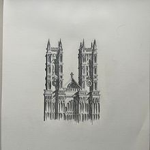 Westminster Abbey - My project for this course. Architectural Illustration, Artistic Drawing, Drawing, and Pencil Drawing project by saranyac_28 - 12.12.2024