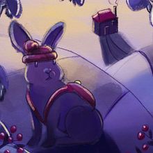 Longing - A wistful hare in a snowy wood . Character Design, Children's Illustration, Digital Drawing, Digital Illustration, and Drawing project by Anna Lovas - 12.12.2024
