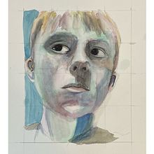 My grandson. . Artes plásticas, Desenho de retrato, Pintura, e Pintura em aquarela projeto de janweiss101 - 12.12.2024