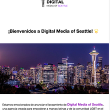 Bienvenido a Digital Media of Seattle. Advertising, Communication, Content Marketing, Digital Marketing, and Marketing project by jorgehernandez123 - 12.13.2024
