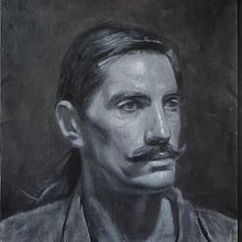 Retrato realista monocromático a óleo. Fine Arts, Drawing, Portrait Drawing, Realistic Drawing, and Traditional illustration project by Ricardo Teixeira - 12.13.2024