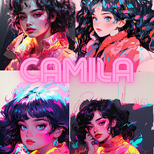 Poster Camila. Digital Illustration project by grecia_carbajalr - 12.14.2024