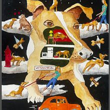 Dreams of a Yellow Dog. Drawing, Fine Arts, Traditional illustration, Painting, and Watercolor Painting project by frankis0028 - 12.15.2024
