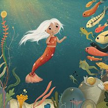 Mermaid drawing of Lucy replicated by me . Children's Illustration, Digital Illustration, Digital Painting, and Picturebook project by Milana van Alex - 12.15.2024