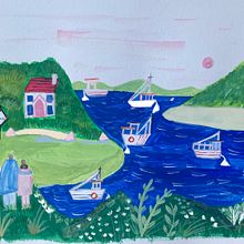 Travel sketchbook illustration with Gouache. Gouache Painting, Traditional illustration, Drawing, Arts, and Crafts project by Faithlina - 12.16.2024
