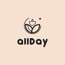 allday coffee. Projekt z dziedziny Br, ing i ident, fikacja wizualna, Design, Projektowanie logot, pów i Projektowanie graficzne użytkownika ahmad abuharb - 16.12.2024