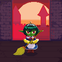 Ari the goblin battle maid Ein Projekt aus dem Bereich Design von Figuren, Videospiele, Pixel Art und Design für Videospiele von urushia - 18.12.2024