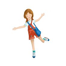 Postać dziewczynki. Character Design, Children's Illustration, Traditional illustration, and Narrative project by Anna Binkowska - 12.18.2024