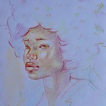 dessiner un portrait aux crayons de couleur. Un proyecto de Dibujo con lápices de colores, Dibujo, Dibujo de Retrato y Sketchbook de ahilia Sita - 19.12.2024