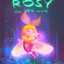 Rosy the little moth. Character Design, Digital Drawing, Digital Illustration, Digital Painting, and Traditional illustration project by Elle G - 12.21.2024
