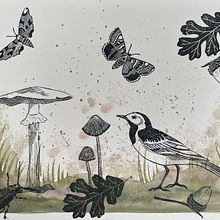 Stempelbilder und Collagen. Een project van  Beeldende kunst, Printen, Creativiteit met kinderen, Graveren, Craft y Traditionele illustratie van Anke Weber - 21.12.2024