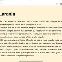 Texto - A Laranja. Un progetto di Creatività, Narrativa, Stor, telling, Scrittura e Scrittura creativa di Clara Araujo - 23.12.2024