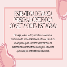 Estrategia para una marca personal: creciendo y conectando en instagram. Br, Strateg, Marketing, and Social Media project by Fernanda Zamora - 12.24.2024