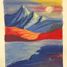 Mein Abschlussprojekt für den Kurs: Landschaften in Pastell zeichnen. Un progetto di Disegno, Belle arti, DIY e Sketchbook di Anne - 25.12.2024