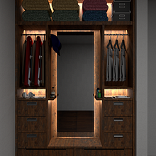 PROPUESTA DISEÑO DE CLOSET. Architecture, Digital Architecture, Interior Architecture, and ArchVIZ project by Erick Torres - 12.26.2024