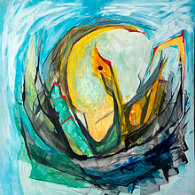 En proceso. Acr, lic Painting, Fine Arts, and Painting project by Vania Yunusic - 12.26.2024