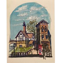 Gouache urban landscape. Gouache Painting, Traditional illustration, and Painting project by y7dfcnx8rv - 12.26.2024