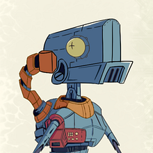 Proyecto Final del Curso de Diseño de Personajes - Robots. Animation, Character Design, Traditional illustration, Video Games, and Game Design project by Tomas Vellido - 12.27.2024