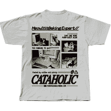 ''CATAHOLIC'' - Diseño de camisetas tipográficas. T, pograph, T, pograph, Design, Printing, Textile Printing, Textile Design, Graphic Design, Design, and Fashion Design project by Ana Victoria - 12.28.2024