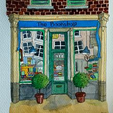 My personal bookshop. Architectural Illustration, Drawing, Painting, and Watercolor Painting project by jrchic21 - 12.28.2024