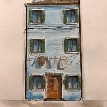 Budynek. Architectural Illustration, Drawing, Painting, and Watercolor Painting project by millaaa - 12.29.2024
