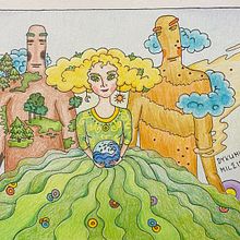 Two Giants inside of us. Creativit, Drawing, Pencil Drawing, Traditional illustration, and Painting project by Kristina Vaznonyte - 12.29.2024