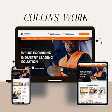 Construction Website. Web Design, Design de logotipo, UX / UI, Desenvolvimento Web, E-commerce, Mobile Design, Design editorial, e Design gráfico projeto de Collins Olajide - 29.12.2024