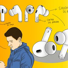 AIRPODS PRO. Een project van Industrieel ontwerp, Productontwerp y Digitale illustratie van alejorodriguezv84 - 31.12.2024