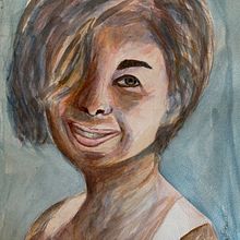 "Autoritratto di Mariella". Watercolor Painting project by mariferr67 - 12.31.2024