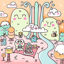 Mes petits bonheurs . Character Design, Digital Illustration, and Manga project by virginiegraux - 12.31.2024