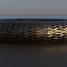 ipotesi di protitipazione di struttura pubblica a pianta circolare. 3D, 3D Design, 3D Modeling, Architecture, Digital Architecture, Furniture Design, Making, Industrial Design, Interior Architecture, and Product Design project by Vincenzo Fratepietro - 01.01.2025