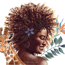  Illustrated portrait final project - Africa. Fine Arts, Traditional illustration, Painting, Watercolor Painting, Drawing, Portrait Drawing, and Artistic Drawing project by dena007_p - 01.01.2025