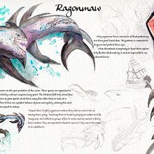 Ragonmaw Field Journal Page. Un proyecto de Diseño de personajes, Dibujo, Pintura, Dibujo a lápiz y Pintura a la acuarela de Cherisa - 02.01.2025