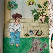 La paz de las mañanas. Sketching, Creativit, Drawing, Traditional illustration, Watercolor Painting, Gouache Painting, and Sketchbook project by Francesca Arroyo - 01.02.2025