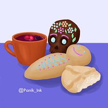 Día de los difuntos muertos. Un progetto di Illustrazione digitale di panikespoir - 03.01.2025