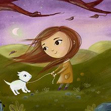Evening walk. Children's Illustration, Digital Illustration, Digital Painting, and Picturebook project by krizanova_andy - 01.03.2025