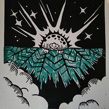 The wise turtle. Un proyecto de Artesanía, Bellas Artes, Ilustración tradicional, Estampación e Ilustración con tinta de anjacla - 03.01.2025