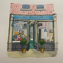 My version of the bookshop SC. Architectural Illustration, Drawing, Painting, and Watercolor Painting project by Stephania Cagua - 01.05.2025