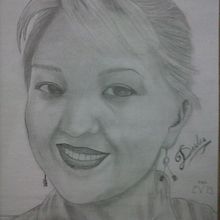 retrato de Dulce. Desenho projeto de Cesareo Viveros - 05.01.2025