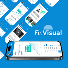 FinVisual Mobile App. Een project van App-ontwerp,  App-ontwikkeling, Digitaal ontwerp, Digitaal productontwerp, Mobiel ontwerp, UX / UI y  Ontwerp van Davi Bastos Barroso - 05.01.2025