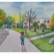 Paisaje con diferentes puntos de fuga . Un proyecto de Arquitectura, Dibujo, Ilustración tradicional e Ilustración arquitectónica de Eli Candiani - 06.01.2025