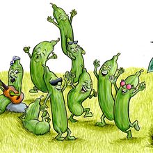 The Angry Cucumber. Digital Illustration, Traditional illustration, Drawing, Character Design, Narrative, Watercolor Painting, Stor, telling, and Animation project by Alex Crump - 01.06.2025