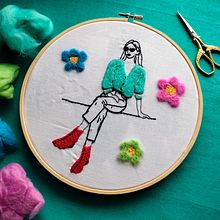 bordado de moda. Embroider, Needle Felting, and Textile Design project by Angie Ortiz Sanchez - 01.06.2025