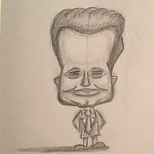 Proyecto final. Caricatura Elon Musk. Drawing, Portrait Drawing, and Traditional illustration project by cbesparrago - 01.06.2025
