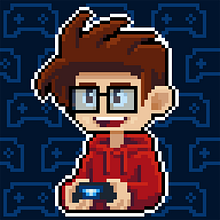 Cartoon gamer. Character Design, Video Games, Pixel Art, and Game Design project by Andrea Outón Romero - 01.07.2025