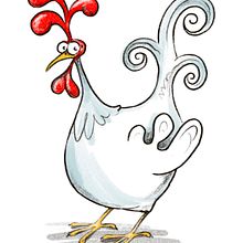 Free Range - she's smarter than your average hen. Digital Illustration, and Drawing project by Sherry Shirena - 01.08.2025